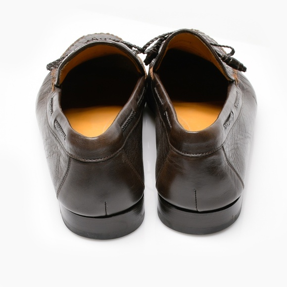 MEZLAN Bonds Driving Shoe/Loafer Moccasin with Crocodile Vamp in Brown Size 8M - Picture 7 of 12